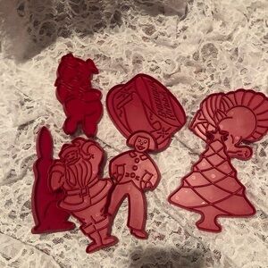 Tupperware Red Party Decorations with Holiday Shapes